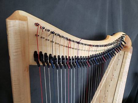 34 string Ballad kitset harp with 3D printed levers