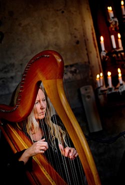 wedding music Auckland candle lit harp