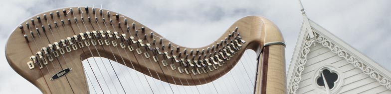 harp music at wedding ceremony St Andrews Church Matakana