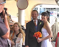 Soren Larsen tallship wedding music harp and voice